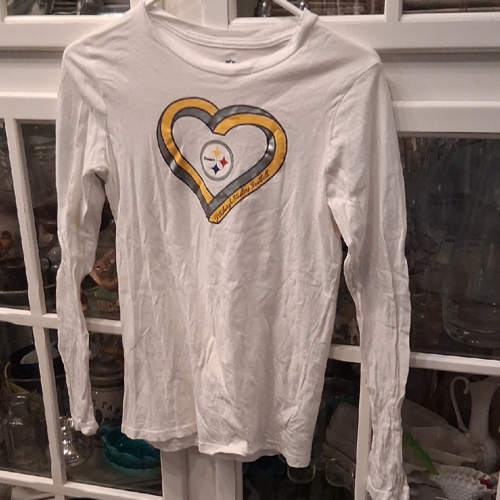 NFL White and Gold Long Sleeve Girl's Tee